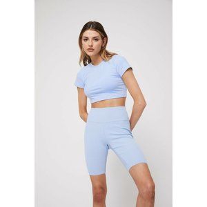 Atoir X Rozalia Cropped Tee Baby Blue Short Sleeve S NWT $102